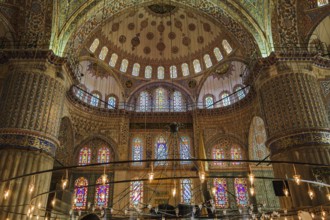 Blue mosque interior, istanbul, turkey