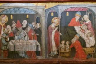 Saint Nicholas altarpiece, Gabriel Moger, 1407-1410, tempera on wood, Roser Vell church, pollensa
