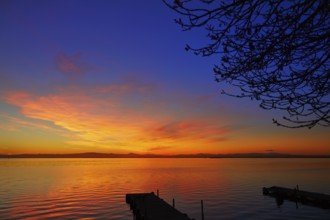 La Albufera lake sunset in El Saler of Valencia at Spain