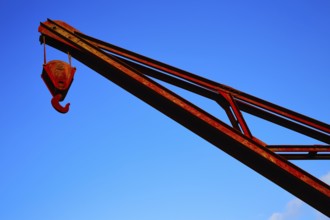 Steel crane old vintage industrial in Santiago de Compostela Galicia