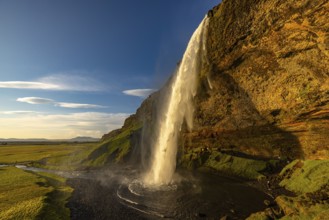 Behind Seljalandsfoss, south coast, Iceland, Europe