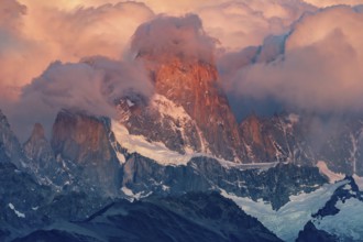 Mount Fitz Roy in the Los Glaciares El Chaltén National Park, Santa Cruz, Argentina, South America