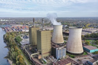 Gas-fired power station in a metallurgical plant in Duisburg, North Rhine-Westphalia, consisting of