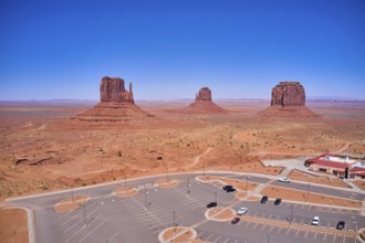 Iconic buttes aerial view in Monument Valley, Arizona, USA, North America