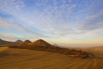 Sunrise in Central Bohemian Highlands, Czech Republic. Central Bohemian Uplands is a mountain range