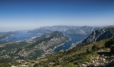 Mountains around the Bay of Kotor. Mount Lovcen.