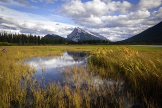 Vermillion Lake in sunset Alberta Canada Banff National Park