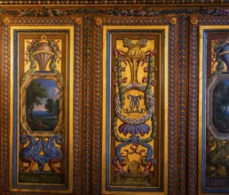 PARIS, FRANCE, OCTOBER 12, 2019 : interiors and decors of the hotel de Lauzun, october12, 2019, in