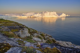 Greenland Ilulissat glaciers at fjord Disco Bay West Greenland