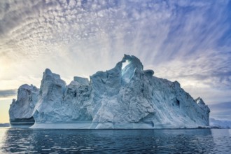 Greenland Ilulissat glaciers at fjord Disco Bay West Greenland