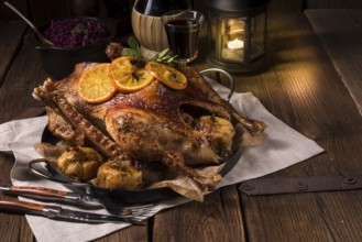 Crispy roast goose