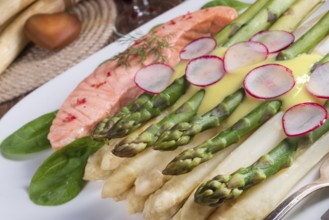 Asparagus with salmon
