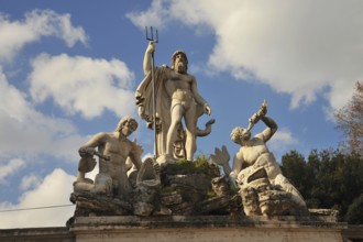 Neptune Fountain Piazza del Popolo in Rome
