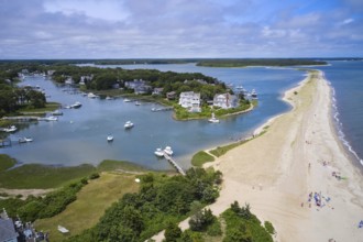 Sand Beach On Thatch Island near Popponesset Island In Mashpee, Cape Cod, Massachusetts, Mashpee,
