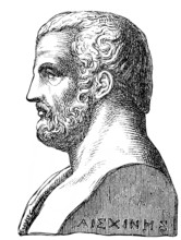 Aeschines, 389-314 BC, a Greek statesman and orator of ancient Athens