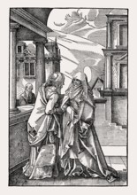 Welcome to Mary by Elizabeth, Tobias Stimmer, 16th century, facsimile of the 19th century