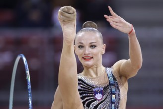 Sofia, Bulgaria - 27 March, 2021: Ekaterina Vedeneeva of Slovenia performs during the individual