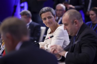 Sofia, Bulgaria - 9 July, 2021: Executive Vice President of the European Commission Margrethe