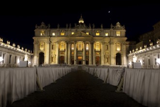 Vatican entrance during night