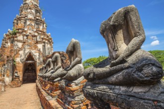 Decapitated Buddha image at Wat Chai Wattanaram in Ayutthaya, Thailand, Asia