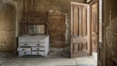 USA, California, Bodie, former gold mining town, old saloon, motel, room, North America