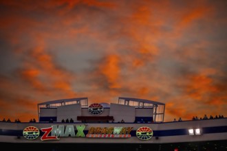 Sep 22, 2023-Concord, NC: The sun sets on zMax Dragway as it plays host to the NHRA Series for the