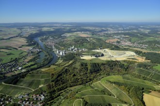 Aerial view of Lengfurt in the Main-Spessart district