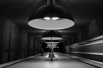 MUNICH, Germany, JANURAY 01, 2023, Scenic subway station Westfriedhof in Munich, Bavaria, Germany,