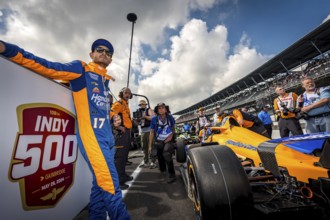 KYLE LARSON (17) of Elk Grove, California prepares to qualify for the 108th Running of the