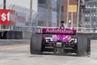 INDYCAR driver, HELIO CASTRONEVES (06) of Sao Paulo, Brazil, travels through the turns in his Meyer