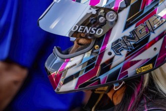 NHRA driver, Angie Smith, prepares to qualify for the Dodge Power Brokers NHRA Mile-High Nationals
