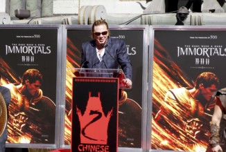 HOLLYWOOD, CA - OCTOBER 31, 2011: Mickey Rourke Hand And Footprint Ceremony held at Grauman's