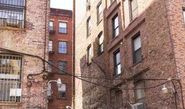 Soho buildings facade in Manhattan New York City NYC USA