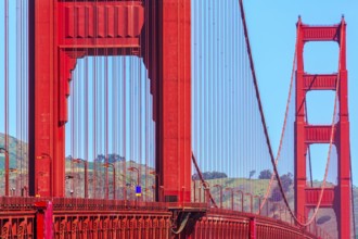 Golden Gate Bridge details in San Francisco California USA