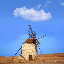 Tefia windmill Fuerteventura at Canary Islands of Spain