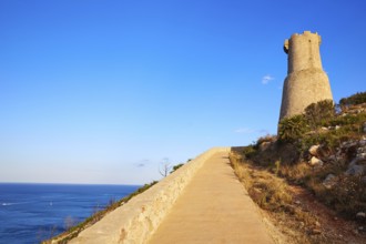 Denia Torre del Gerro tower in Las Rotas of Alicante Mediterranean Spain