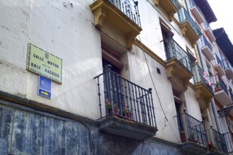 Way of Saint James in Pamplona Calle Mayor street Spain