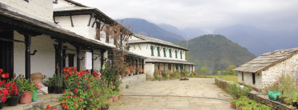Old Gurung houses in Ghandruk, Nepal, Asia