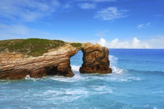 Playa las catedrales Catedrais beach in Ribadeo Galicia of Lugo Spain