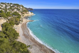 Benissa cala Baladrar beach aerial from Alicante also Benisa in Spain