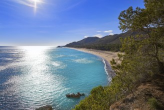 Playa Illot del Torn Hospitalet del Infant beach in Costa dorada of Tarragona Catalonia L'ametlla