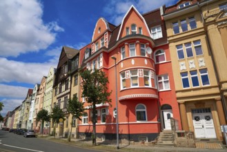 Nordhausen downtown facades in Harz Thuringia of Germany