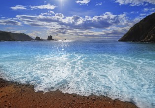 Playa del Silencio in Cudillero Asturias from Spain