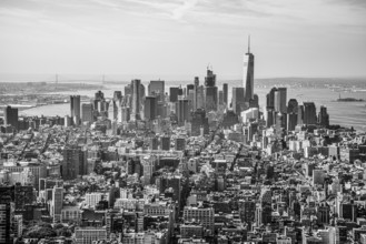 Manhattan skyscraper from Empire State Building, USA, North America