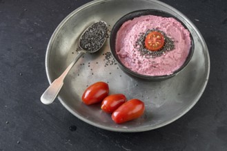 Hummus with chia seeds