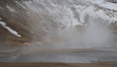Gunnuhver Geothermal field at Reykjanes Peninsula in the island of Iceland