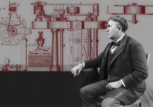 Thomas Alva Edison, 1847, 1931, American inventor, Telegraph Apparatus, Patented 1872, digitally