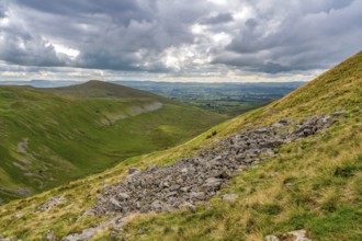 North Pennine landscape at the High Cup Nick in Cumbria, England, UK