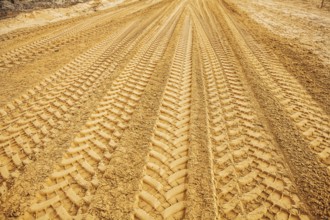 View traks on sand