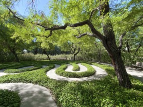 Sunnylands center and garden in Rancho Mirage, Desert environment park, home to a variety of plants